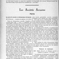 2421 - Page 2376 - Partie scientifique. L’actualité scientifique. La Presse. Le lait chez les cardiaques et les artériels [(Le Journal Médical français, janvier 1933)] / Les Sociétés Savantes. Paris. Les larves de mouches en thérapeutique chirurgicale, (Académie de médecine ; 2. 745-1933) / Paralysies du diaphragme, (Académie de médecine ; 27-6-1933)