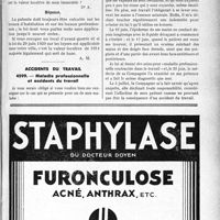 2444 - Page LV-2399 - Correspondance. Fiscalité. La patente reste due sur les locaux d’habitation / Accidents du travail. Maladie professionnelle et accidents du travail