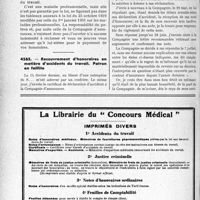 2445 - Page 2400-LVI - Correspondance. Accidents du travail. Maladie professionnelle et accidents du travail / Recouvrement d’honoraires en matière d’accidents du travail. Patron en faillite