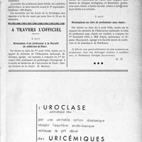 2454 - Page IX-2409 - Dernières nouvelles. Cours d’électricité médicale / A travers l’officiel. Nomination d’un professeur à la Faculté de médecine de Paris / Nominations de professeurs honoraires à la Faculté de médecine de Paris / Nominations au titre de professeurs sans chaire