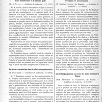 2477 - Page 2432 - Partie scientifique. L’actualité scientifique. Les Sociétés Savantes. Paris. Laits malodorants et à mauvais goût, (Académie de médecine ; 11-7-1933) / Sur la cure sanatoriale dans la tuberculose pulmonaire, (Académie de médecine ; 4-7-1933) / Ovulation et menstruation, (Académie de médecine ; 4-7-1933) / Les échanges gazeux au cours des bains thermaux de Royat, (Académie de médecine ; 4-7-1933)