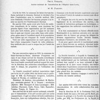 2489 - Page 2444 - Partie professionnelle, Hygiène, Assistance, Mutualité, Intérêts corporatifs, Variétés. Travaux originaux. Hydrologie. Comment fut médicalement réorganisée la station climatique et thermale de Saint-Gervais-les-Bains en 1931, Par A. Desaux et M. Paillet
