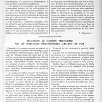 2590 - Page 2547 - Partie scientifique. Travaux originaux. Revue bibliographique. La sécrétion interne et le problème de la régénérescence. La conception biologique générale du problème de la régénérescence et les perspectives de son développement ultérieur / Traitement de l’anémie pernicieuse par les injections intraveineuses d’extrait de foie [Ph. Daily]