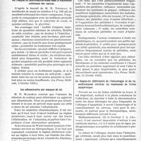 2591 - Page 2548 - Partie scientifique. L’actualité scientifique. La Presse. De l’emploi du morrhuate de soude dans le traitement sclérosant des varices [(La Presse Médicale, 4 février 1933)] / Les albuminuries par manque de sel [(Gazette des Hôpitaux, 8 février 1933)] / Sur la contagiosité des phlébites poste-opératoires [(La Presse Médicale, 11 février 1933)] / Le diagnostic différentiel de l’hémorragie et du ramollissement cérébral. Le traitement de l’ictus apoplectique [(Journal. de Méd. et de chir. prat. 10 février 1933)]