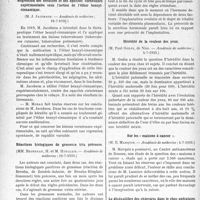 2593 - Page 2550 - Partie scientifique. L’actualité scientifique. Les Sociétés Savantes. Paris. Régression des kératites et des opacités cornéennes expérimentales sous l’action de l'éther benzyl cinnamique, (Académie de médecine ; 18-7-1933) / Réactions biologiques de grossesse très précoces, (Académie de médecine; 18-7-1933) / Hérédité de la couleur des yeux, (Académie de médecine ; 4-7-1933) / Sur les « maisons à cancer », (Académie de médecine; 4-7-1933) / Le déséquilibre des chlorures dans le choc opératoire, (Académie de médecine; 27-6-1933)