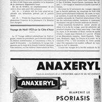 2613 - Page 2570-L - A travers l’officiel. Décret du 3 août 1933 portant réglementation de l’exercice de la pharmacie à la Réunion / Voyage de Noël 1933 sur la Côte d’Azur