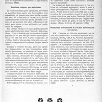 2648 - Page 2607 - Partie scientifique. L'actualité scientifique. La Presse. Les groupes sanguins et leurs applications médico-légales [(Liège Médical, 19 février 1933)] / Réactions coliques poste-opératoires [(Paris Médical, 28 janvier 1933)] / Prophylaxie et traitement de L’orchite ourlienne par l’acétylarsan [(Lyon Médical, 12 février 1933)]