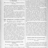 2649 - Page 2608 - Partie scientifique. L'actualité scientifique. Les Sociétés Savantes. Paris. La pigmentation cutanée n’atteste pas l’action utile de l’héliothérapie, (Académie de médecine ; 18-7-1933) / Sérum antiamaril pour la vaccination de l’homme, (Académie de médecine ; 18-7-1933) / Réanimation du cœur par inspiration d’acide carbonique, (Société de chirurgie ; 31-5-1933) / Styloïdite cubitale chez une joueuse de tennis, (Société de chirurgie -, 24-5-1933)