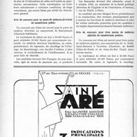 2669 - Page 2628-XLVIII - A travers l’officiel. Arrêté du ministre de l’Éducation nationale en date du 28 août 1933 relatif aux cadres des écoles de plein exercice de médecine et de pharmacie / Avis de concours pour un poste de médecin directeur de sanatorium public / Avis de concours pour trois postes de médecins adjoints de sanatoriums publics