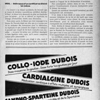 2734 - Page LIII-2693 - Correspondance. Accidents du travail. Refus par le blessé de recevoir une injection antitétanique / Délivrance d’un certificat au blessé lui-même