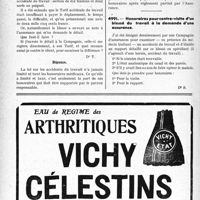 2735 - Page 2694-LIV - Correspondance. Accidents du travail. Délivrance d’un certificat au blessé lui-même / Action en payement des honoraires contre le blessé / Honoraires pour contre-visite d’un blessé du travail à la demande d’une assurance