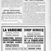 2736 - Page LV-2695 - Correspondance. Accidents du travail. Honoraires pour contre-visite d’un blessé du travail à la demande d’une assurance / Questions médico-militaires. Affectation d’un médecin lieutenant appartenant à la 2me réserve / Mise en « non-disponibilité »