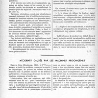 2765 - Page 2724 - Partie scientifique. Travaux originaux. Au chevet des patients. A son début, le cancer du col est exceptionnellement douloureux j le praticien doit en être averti, afin de ne pas écarter d’emblée un diagnostic, qu’il faut faire précoce / Accidents causés par les machines frigorigènes