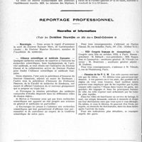 2783 - Page 2742 - Partie professionnelle, Hygiène, Assistance, Mutualité, Intérêts corporatifs, Variétés. Faculté de médecine de Paris. Enseignement et actes de la Faculté / Reportage professionnel. Nouvelles et Informations. Nécrologie [Docteur Baïsset Marc, Maurice Hanriot] / Alliance scientifique et médicale française / VIIIe Congrès français de stomatologie / Chemins de fer P. L. M