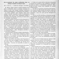 2826 - Page 2785 - Partie scientifique. L’Actualité Scientifique. Les Sociétés Savantes. Paris. Sur le traitement des plaies accidentelles dans la pratique courante du temps de paix, (Société de chirurgie ; 14-6-1933)