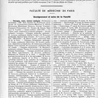 2849 - Page 2808 - Partie professionnelle, Hygiène, Assistance, Mutualité, Intérêts corporatifs, Variétés. Comptes rendus, documents, pièces officielles…. Les soins gratuits aux pensionnés. Au sujet des abus et plus particulièrement des petits abus, (Art. 64 de la loi du 31 mars 1919) / Faculté de médecine de Paris. Enseignement et actes de la Faculté