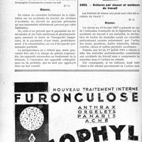 2923 - Page 2882-LVIII - Correspondance. Accidents du travail. Appareils de prothèse / Brûlures par ciment et accidents du travail