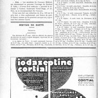 2937 - Page 2896-VIII - Dernières nouvelles. Une importante conférence de radiobiologie / Hôpital Saint-Joseph / Avis / Service de santé