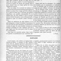 2947 - Page 2906 - Propos du jour. Un savant, un chirurgien, un réalisateur et un bienfaiteur du Corps médical, Maurice Cazin [J. Noir] / Mariage