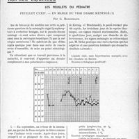 2948 - Page 2907 - Partie scientifique. Travaux originaux. Les feuillets du pédiatre. Feuillet CXXIV. — En marge du vrai drame méningé, par G. Blechmann
