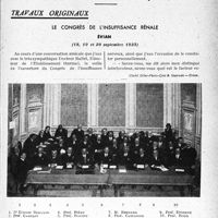 2966 - Page 2925 - Partie professionnelle, Hygiène, Assistance, Mutualité, Intérêts corporatifs, Variétés. Travaux originaux. Le congrès de l’insuffisance rénale. Evian, (18, 19 et 20 septembre 1933)