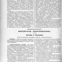 2979 - Page 2938 - Partie professionnelle, Hygiène, Assistance, Mutualité, Intérêts corporatifs, Variétés. Hôpitaux de l’assistance publique de Paris. Enseignement, concours, avis divers / Reportage professionnel. Nouvelles et Informations. Nécrologie [Docteur Paul Blum] / Congrès international d’hygiène