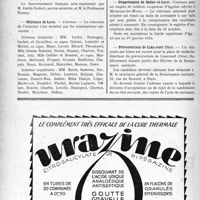 2997 - Page 2956-VIII - Dernières nouvelles. Le Congrès international de lutte scientifique et sociale contre le cancer / Hôpitaux de Lyon / Hôpital de Fontainebleau / Département de Saône-et-Loire / Préventorium de Liancourt (Oise)