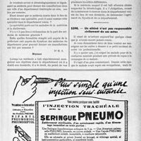 3002 - Page XIII-2961 - Correspondance. Divers. Exercice de la médecine dans un département voisin de la résidence du médecin / Un aliéné n’est pas responsable civilement de ses actes