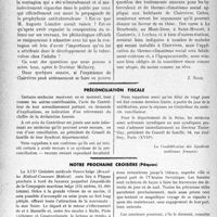 3005 - Page 2964 - Propos du Jour. La cure poste-sanatoriale des tuberculeux. Les villages de tuberculeux : Papworth en Angleterre ; alagnac-Clairvivre en France [J. Noir] / Préconciliation fiscale / Notre prochaine croisière (Pâques)