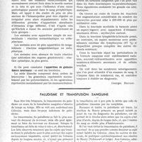 3011 - Page 2970 - Partie Scientifique. Travaux Originaux. Notes de médecine pratique. Comment lire un examen de sang : numération globulaire et formule leucocytaire [Georges Boudin] / Paludisme et transfusion sanguine