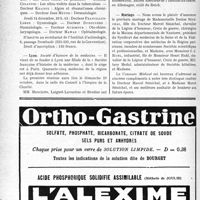 3057 - Page 3016-VIII - Dernières Nouvelles. Cours d’actinologie / Lyon / Belgrade / Mariage
