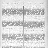 3080 - Page 3039 - Partie Scientifique. Travaux Originaux. Ce que pratiquement le médecin doit savoir... De la conduite à tenir devant l'abcès du poumon, d’après le Docteur G. Rosenthal. La valeur des principales méthodes thérapeutiques pour la mise en pratique de cet axiome [G. Fischer]