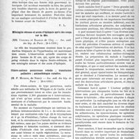 3087 - Page 3046 - Partie Scientifique. L’Actualité Scientifique. Les Sociétés Savantes. Paris. Torsion du fibrome utérin, (Société de chirurgie ; 5-7-1933) / Méningite séreuse et accès d'épilepsie après des coups sur la tête, (Soc. méd. des hôp. de Paris ; 28-4-1933) / Chloro-anémie pernicieuse rebelle ; transfusion palliative ; aminothérapie curative, (Soc. méd. des hôp. de Paris ; 28-4-1933) / La chirurgie des articulations rhumatisantes, (Soc. de méd. de Paris ; 27-5-1933)