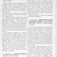 3088 - Page 3047 - Partie Scientifique. L’Actualité Scientifique. Les Thèses. Les indications respectives de la ligamentopexie inguinale et de la ligamentopexie abdominale, par Dr R. Amiel, Toulouse / Du réveil des tuberculoses articulaires par le gonocoque, par Dr R. Gadaud, (Jouve et Cie, éditeurs, Paris) / Diphtéries frustes et cachées des voies aériennes supérieures chez l’adulte sans manifestations angineuses, par Dr Ch. Jamet, (Librairie médicale Marcel Vigné, Paris)