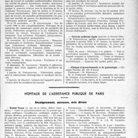 3096 - Page 3055 - Partie Professionnelle, Hygiène, Assistance, Mutualité, Intérêts corporatifs, Variétés. Faculté de médecine de Paris. Enseignement et actes de la Faculté / Hôpitaux de l’assistance publique de Paris. Enseignement, concours, avis divers