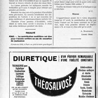 3103 - Page 3062-L - Correspondance. Assurances sociales. Droit au bénéfice de l’assurance-invalidité / Fiscalité. La contribution mobilière est due pour l’année entière en cas de cessation de jouissance