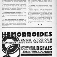 3118 - Page IX-3077 - Dernières Nouvelles. Association des médecins conseils et contrôleurs / Faculté de médecine de Montpellier / Jubilé médical postehune de Clemenceau / Hôpitaux de Bordeaux / Aesculape