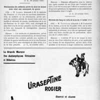 3120 - Page XI-3079 - A travers l’officiel. Réponses des ministres aux questions des parlementaires. La loi Armbruster n’est pas applicable à l’Algérie / Réintégration des médecins privés du droit de donner leurs soins aux pensionnés de guerre / Droit à la carte du combattant / Révision des baux en vertu de la loi du 12 juillet 1933