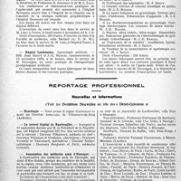 3167 - Page 3126 - Partie Professionnelle, Hygiène, Assistance, Mutualité, Intérêts corporatifs, Variétés. Hôpitaux de l’assistance publique de Paris. Enseignement, concours, avis divers / Reportage Professionnel. Nouvelles et Informations, (Voir les Dernières Nouvelles en tête des '" Demi-Colonnes "). Nécrologie [Docteur Amblard] / Le nouvel hôpital de Rambouillet / Association des médecins amis d’Hossegor