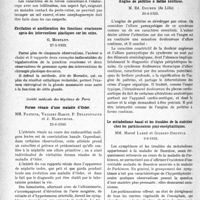 3213 - Page 3172 - Partie Scientifique. L'Actualité Scientifique. Les Sociétés Savantes. Paris. Société de Médecine de Paris. A propos du diagnostic du cancer de l’oesophage, 9-6-1933 / Excitation et amélioration des fonctions ovariennes après des interventions plastiques sur les seins, 27-5-1933 / Société médicale des hôpitaux de Paris. Forme rénale d’une maladie d’Osier, 23-6-1933 / Angine de poitrine à forme continue, 30-6-1933 / Le métabolisme basal et les troubles de la nutrition chez les parkinsoniens poste-encéphalitiques, 9-6-1933