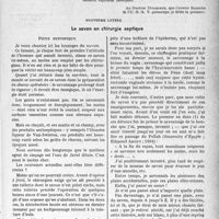 3252 - Page 3211 - Partie Scientifique. Travaux Originaux. Introduction à la vie de médecin de campagne, Docteur Camescasse. Le savon en chirurgie septique