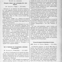 3264 - Page 3223 - Partie Scientifique. L’Actualité Scientifique. Les Sociétés Savantes. Paris. Société de chirurgie. Péritonite biliaire sans perforation des voies biliaires, 12-7-1933 / Sur le traitement de l’invagination intestinale du nourrisson, 12-7-1933 / Un cas de masque ecchymotique de la face, 12-7-1933
