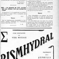 3288 - Page LV-3247 - Correspondance. Fiscalité. Demande d’avis au Président du Conseil de famille syndical sur les bénéfices médicaux / Un appareil de T. S. F, servant dans une clinique n’est pas exempt de l’impôt / Patente sur les locaux occupés en commun