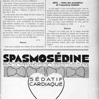 3290 - Page LVII-3249 - Correspondance. Fiscalité. Déduction des impôts professionnels des recettes professionnelles / Assurances sociales. Refus des prestations de l’assurance-maladie