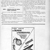 3296 - Page LXIII-3255 - Correspondance. Questions médico-militaires. Situation d’un médecin lieutenant démissionnaire / Maintien dans les cadres. Légion d’honneur