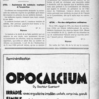 3298 - Page LXV-3257 - Correspondance. Questions médico-militaires. Retrait de titre de pension / Assistance du médecin traitant à l’expertise / Fin des obligations militaires