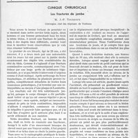 3316 - Page 3275 - Partie Scientifique. Travaux Originaux. Clinique chirurgicale. Les fractures de jambe, M. J. -P. Tourneux