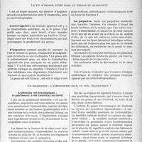 3324 - Page 3283 - Partie Scientifique. Travaux Originaux. La petite chirurgie au goût du jour. « Gros genoux » ménagent parfois graves surprises, d’après le Professeur Guillaume-Louis. Le fil d’Ariane, guide dans le dédale du diagnostic / Le diagnostic : l’affection est-elle, ou non, traumatique. L’affection est traumatique ; le gonflement a été immédiat ou tardif