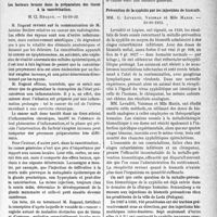 3330 - Page 3289 - Partie Scientifique. L’Actualité Scientifique. Les Sociétés Savantes. Paris. Académie de médecine. Les facteurs locaux dans la préparation des tissus à la cancérisation, 10-10-33 / Prévention de la syphilis par les injections de bismuth, 10-10-1933