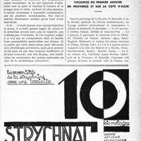 3356 - Page LV-3315 - A travers l’officiel. Réponse d’un ministre à la question d’un parlementaire. Choc anaphylactique grave à l’occasion d’une injection préventive de sérum antitétanique chez un blessé n’ayant jamais reçu aucune injection de sérum / Vacances du premier janvier en Provence et sur la Côte d’Azur